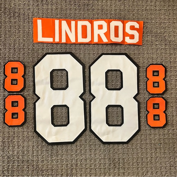 REEBOK PHILADELPHIA FLYERS ORANGE MENS L/ 52 W/ ERIC LINDROS KIT NEW SEE PICS!! - Picture 8 of 13